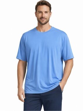 NEW Peter Millar Mesh Crew Neck T-Shirt 3X Blue Stretch Moisture Wicking